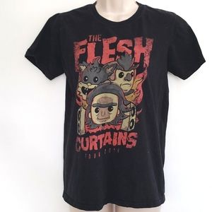 The Flesh Curtains 2018 Tour Rick & Morty Shirt Adult Swim Size S